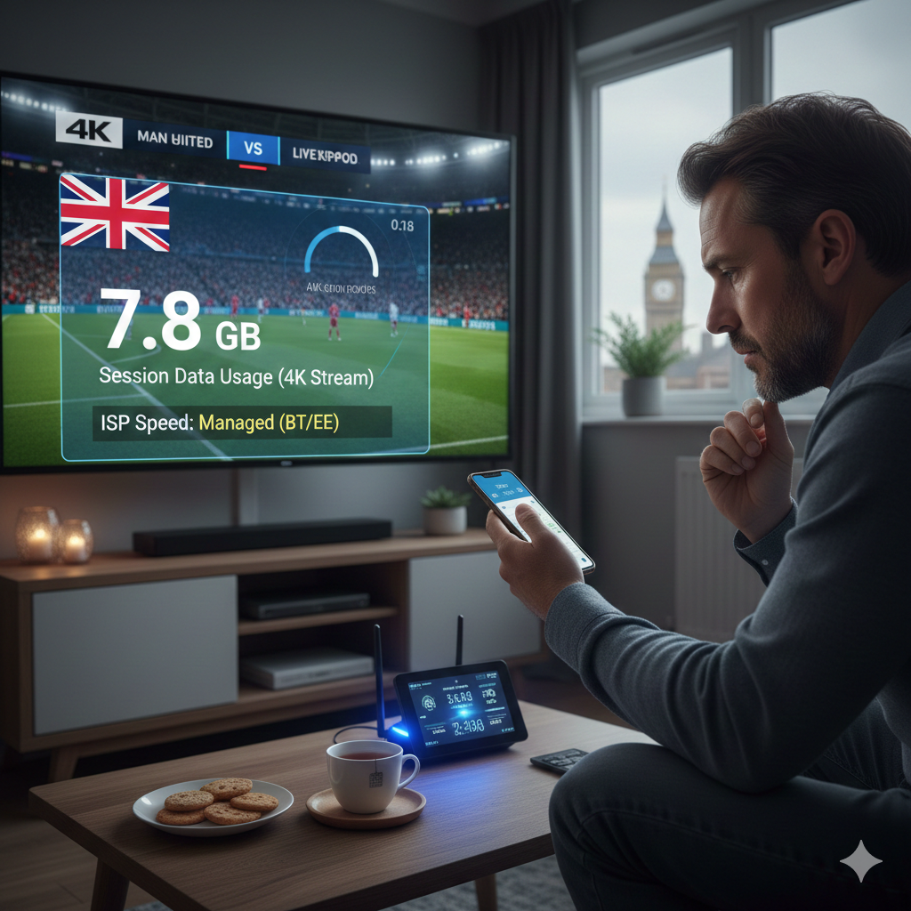 IPTV data usage UK guide for 4K streaming
