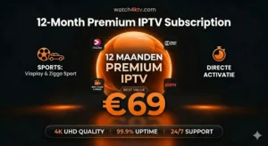 Beste IPTV provider Nederland kopen 12 maanden 4K Ultra HD.